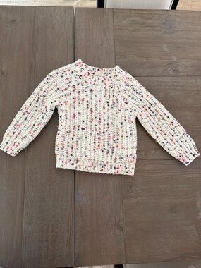 Kids Cream Speckled Knit Sweater
